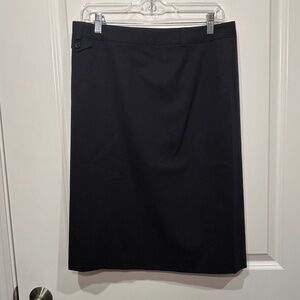 Lands End Navy Blue Pencil Skirt, Size 10